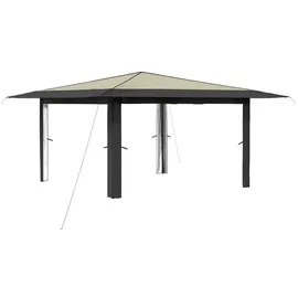 vidaXL Pavillon 4 x 4 m Weiß/Schwarz