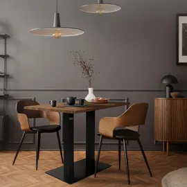 ML-Design Tischgestell Doppel Schwarz H 72cm Stahl Doppelsäule