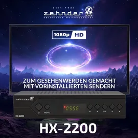 Zehnder HX 2200 Sat Receiver mit Aufnahmefunktion, HD fähig, Full HD, Digital Sat-Receiver