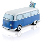 BRISA VW Collection - Volkswagen T2 Bulli Bus Spar-Büchse-Schwein-Dose, Geschenk-Idee/Fan-Souvenir/Retro-Vintage-Artikel (Keramik/Maßstab 1:22/Blau)
