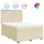 vidaXL Boxspringbett mit Matratze Creme 160x200 cm Stoff