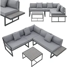 Juskys St. Tropez Lounge-Set Dunkelgrau