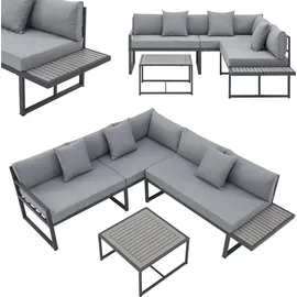 Juskys St. Tropez Lounge-Set Dunkelgrau