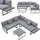 Juskys St. Tropez Lounge-Set Dunkelgrau
