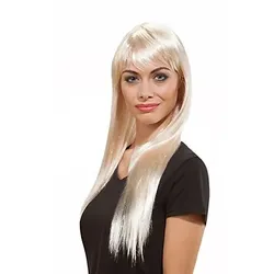 Langhaarperücke mit Pony, blond