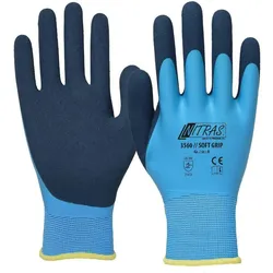 AS Arbeitsschutz Arbeitshandschuhe | 12 Paar Nitras Soft Grip Strickhandschuhe | Gr. 9