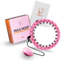 ASIKUY Smart Hula Hoop Reifen mit Gewichtsball für Erwachsene 24 verstellbare Segmente für Gewichtsverlust