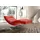 KAWOLA Relaxliege ALINA motorisch Cord 80 x 80 x 131 cm rot mit Kissen
