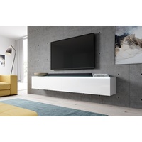 Furnix TV-Schrank BARGO Lowboard 180 cm modernes Design ohne LED Wahl 3 Farben Maße BxHxT 180x34x32 cm, pflegeleicht weiß