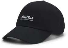 BOSS für Herren. 50555535 Derrel Slogan Kappe schwarz (OSFA), Lässig, Baumwolle