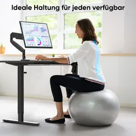 ONKRON Höhenverstellbarer Schreibtisch schwarz