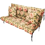 Filippo Sitzauflagen Gartenmöbel 100 x 55 x 55 cm Pfingstrose - Kissen Hollywoodschaukel Beständig Gegen Schimmel – Handgefertigt Polster für Hollywoodschaukel mit Befestigungsschnüre
