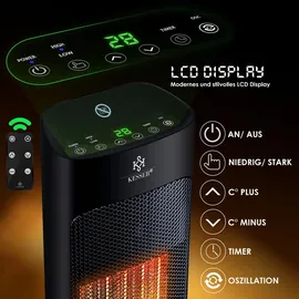 Kesser Heizlüfter 2000 W Schwarz