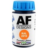 Alex Flittner Designs Lackstift RAL 2010 SIGNALORANGE seidenmatt 50ml Holz Metall Möbel Bad Retuschierlack Reparaturlack