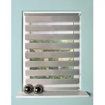 HOME WOHNIDEEN Doppelrollo STRIPES 50 x 150 cm grau