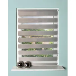 HOME WOHNIDEEN Doppelrollo STRIPES 50 x 150 cm grau
