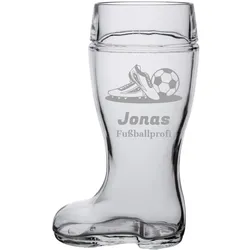 Bierstiefel 1,0l mit Gravur - Fußball & Schuhe