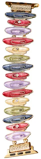 Neue Armbanduhr GlacierX Gleam Waves Stretch Bracelet Joyful Splash für Apple Watch 38/40/41mm Mehrfarbig