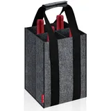 Eurhomewit Flaschentasche 4 Flaschen Flaschenträger, Filz Flaschen Tasche Wiederverwendbar Männerhandtasche für Bierflaschen Weinflasche Getränketasche - Dunkelgrau