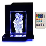 LOOXIS 3D Glasfoto - Ihr Foto in 3D in Glas gelasert - Fotogeschenk (mit Premium Acryl Leuchtsockel, L Hochformat)