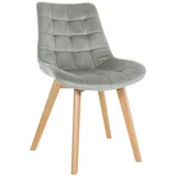 CLP Stuhl Brook Samt grau