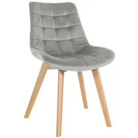 CLP Stuhl Brook Samt grau
