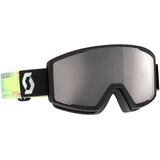 Scott Factor Pro Skibrille - Black / Neon yellow - Enhancer silver Chrome/CAT2
