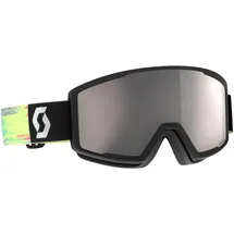 Scott Factor Pro Skibrille - Black / Neon yellow - Enhancer silver Chrome/CAT2
