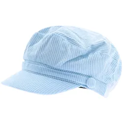 Baker-Boy-Mütze im Cord-Style Ballon-Mütze Kopfbedeckung Sommer-Cap Schirm-Mütze 4606M K248131 Blau - One-Size
