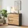 [en.casa] Sideboard Kyr 80x40x75 cm Schwarz/Eicheoptik rustikal [en.casa]