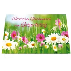 LUMA KARTENEDITION Geburtstagskarte »Herzlichen Glückwunsch zum Geburtstag Blumenwiese«, 17.5x11.5 cm