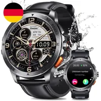 Smartwatch Herren, 1,43" AMOLED Display Fitnessuhr Mit Bluetooth Telefonfunktion
