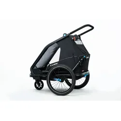 CUBE Kinder Fahrradanhänger Double CMPT black