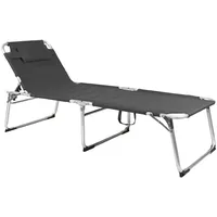 INDA-EXCLUSIV XXL Gartenliege gepolstert L200xB70cm Antrazith-DMC4400AN