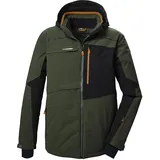 KILLTEC Herren Skijacke/Funktionsjacke mit abzippbarer Kapuze und Schneefang KSW 71 MN SKI JCKT, dark moss, M