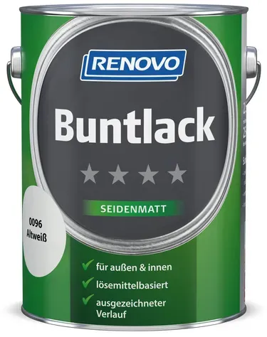 RENOVO Buntlack seidenmatt, altweiß - weiss