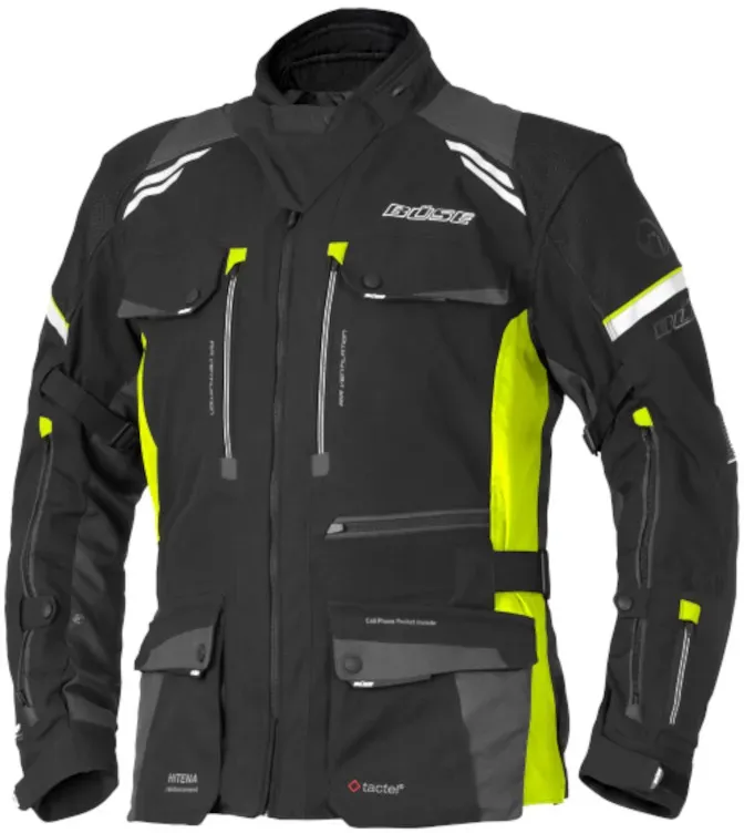 Büse Highland Iii Textiljacke Schwarz/Neongelb 11XL