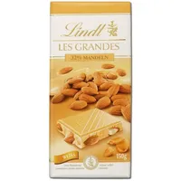 (34,27€/1kg) Lindt Les Grandes Amandes Blanc, Schokolade, 150g Tafel