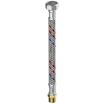 Flamco Meiflex Silikon-Panzerschlauch M5715.1104.70 1/2" x 1/2" IG/AG, 13 x 700 mm, für Sanitär/Heizung/Klima
