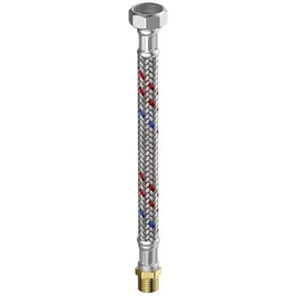 Flamco Meiflex Silikon-Panzerschlauch M5715.1104.70 1/2" x 1/2" IG/AG, 13 x 700 mm, für Sanitär/Heizung/Klima