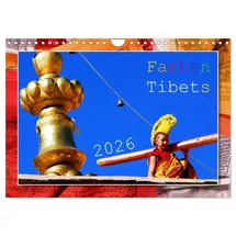 Calvendo Farben Tibets (Wandkalender 2026 DIN A4 quer), CALVENDO Monatskalender: Tibet-Fotos mit unterstützenden Zitaten (CALVENDO Natur)