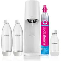 Sodastream Terra white + 2 PET-Flasche 1 l + PET-Flasche 0,5 l + Zylinder