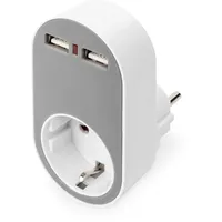 Digitus Adapter 2x USB-A Grau Innenbereich