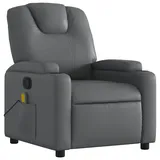 vidaXL Massagesessel Grau Kunstleder 88 x 97 x 0 cm Grau mit Fernbedienung