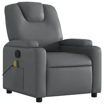 vidaXL Massagesessel Grau Kunstleder 88 x 97 x 0 cm Grau mit Fernbedienung