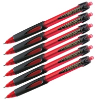 Kugelschreiber uni-ball® Powertank mit Druckmechanik (6 Stück rot)