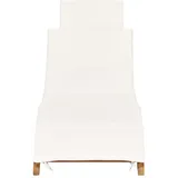 vidaXL Sonnenliege 94 x 54 x 24 cm Cremeweiß