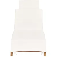 vidaXL Sonnenliege 94 x 54 x 24 cm Cremeweiß