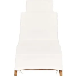 vidaXL Sonnenliege 94 x 54 x 24 cm Cremeweiß