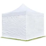 TOOLPORT Faltpavillon 3 x 3 m inkl. Seitenteile weiß 582606